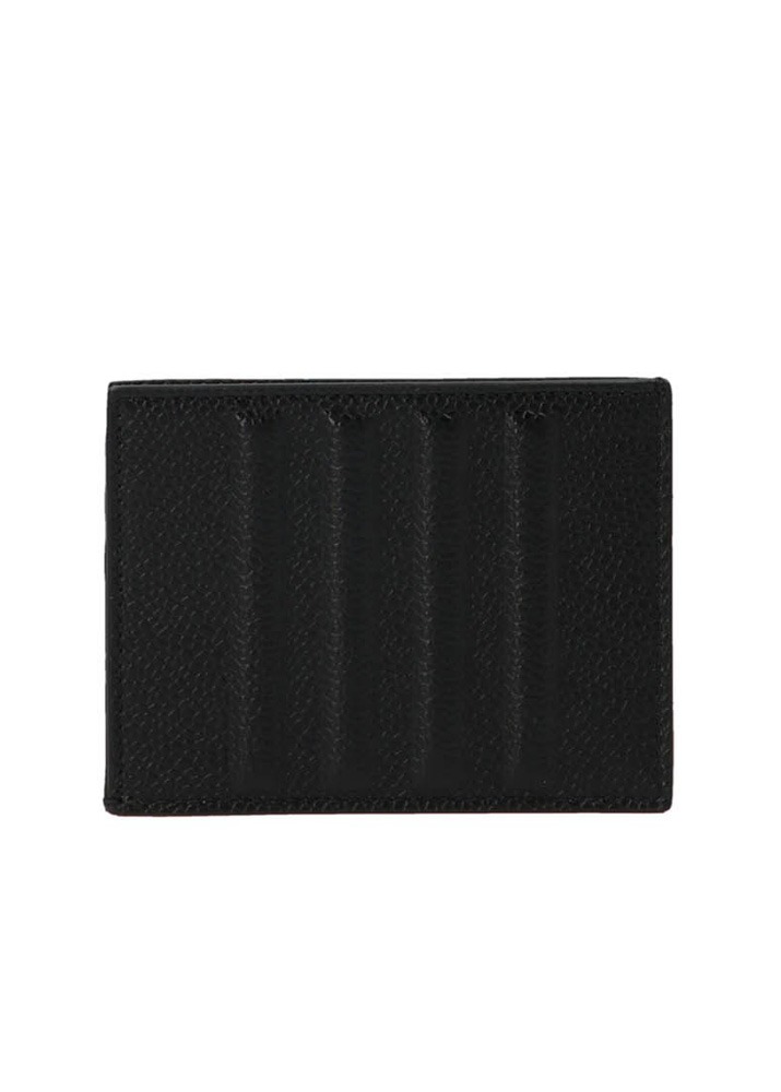 [국내당일발송] 톰브라운 22SS 디보스드 4선 페블 그레인 레더 카드 홀더 지갑 [블랙] MAW302A-00198 001